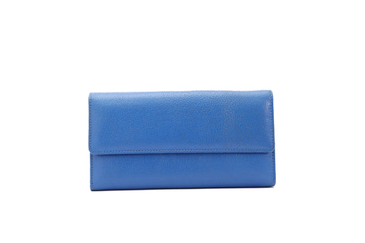 100% Pure Leather bag Blue Color