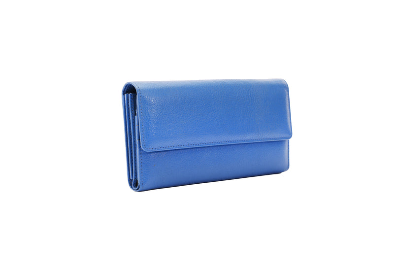 100% Pure Leather bag Blue Color