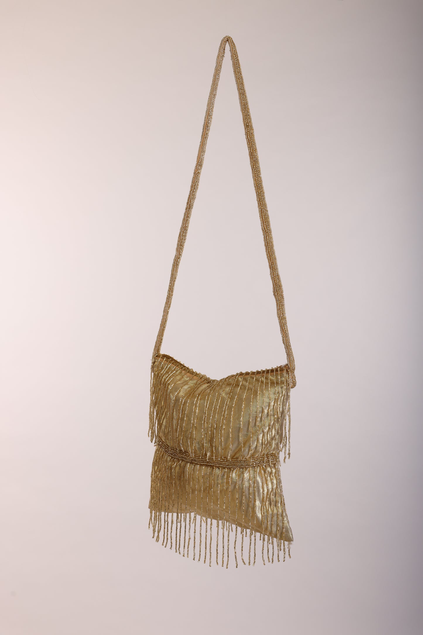 Party Wear Solder Bag | Gold